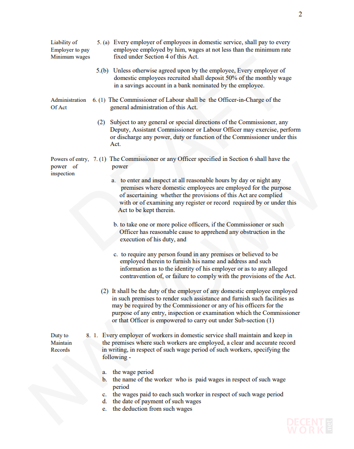 Page 2 - The Domestic Employee Act (Draft)